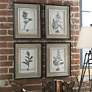 3_Casual Gray Study 17 1/2" High 4-Piece Framed Wall Art Set more views