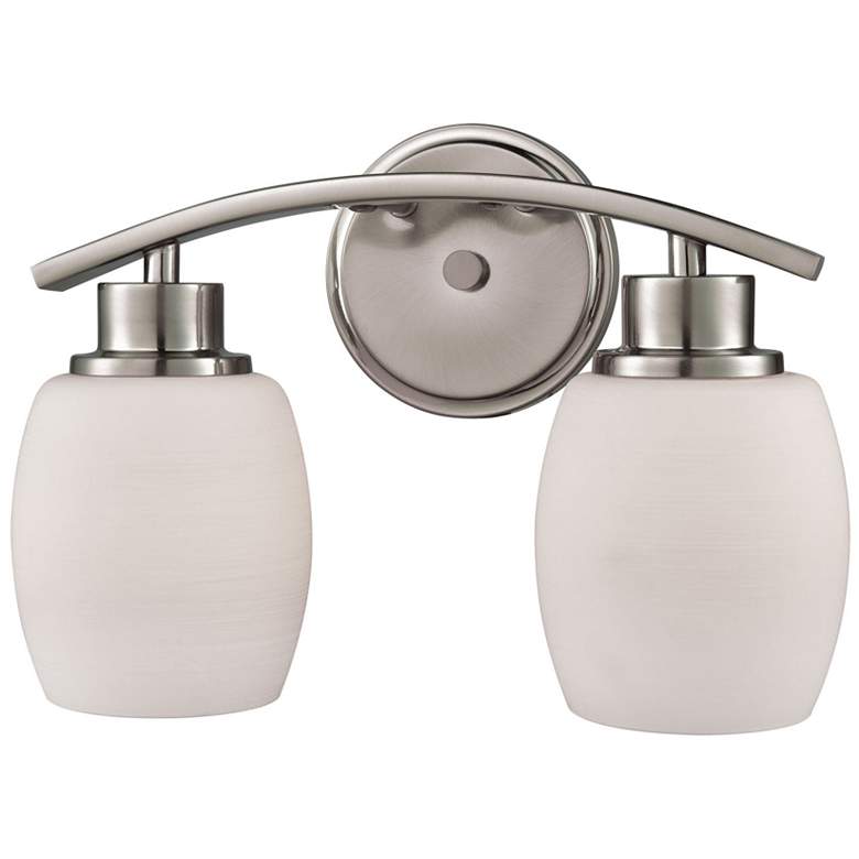Image 1 Casual Mission 12 inch Wide 2-Light Vanity Light - Brushed Nickel