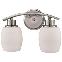 Casual Mission 12&quot; Wide 2-Light Vanity Light - Brushed Nickel