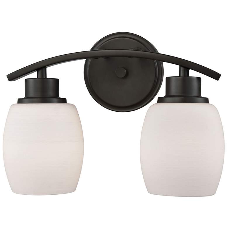 Image 1 Casual Mission 12 inch Wide 2-Light Vanity Light - Oil Rubbed Bronze