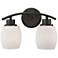 Casual Mission 12" Wide 2-Light Vanity Light - Oil Rubbed Bronze