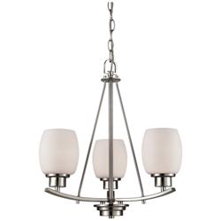 Casual Mission 17&quot; Wide 3-Light Chandelier - Brushed Nickel