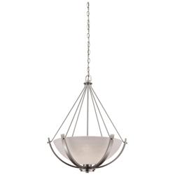 Casual Mission 21&quot; Wide 3-Light Chandelier - Brushed Nickel