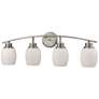 Casual Mission 28" Wide 4-Light Vanity Light - Brushed Nickel