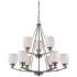 Casual Mission 29" Wide 9-Light Chandelier - Brushed Nickel