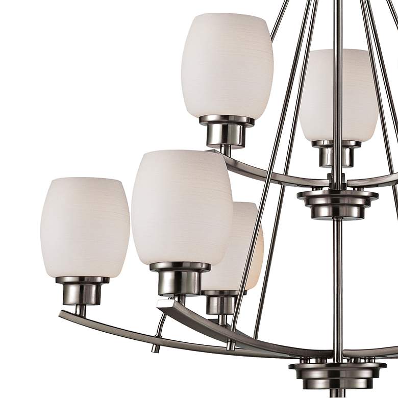 Image 2 Casual Mission 29" Wide Brushed Nickel 9-Light Chandelier more views