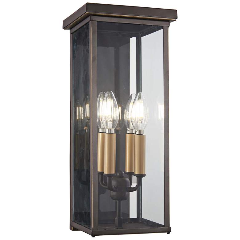 Image 2 Casway 17" High Oil-Rubbed Bronze Outdoor Pocket Wall Light
