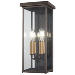Casway 17" High Oil-Rubbed Bronze Outdoor Pocket Wall Light