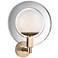 Caswell 15 1/2" High Aged Brass LED Wall Sconce