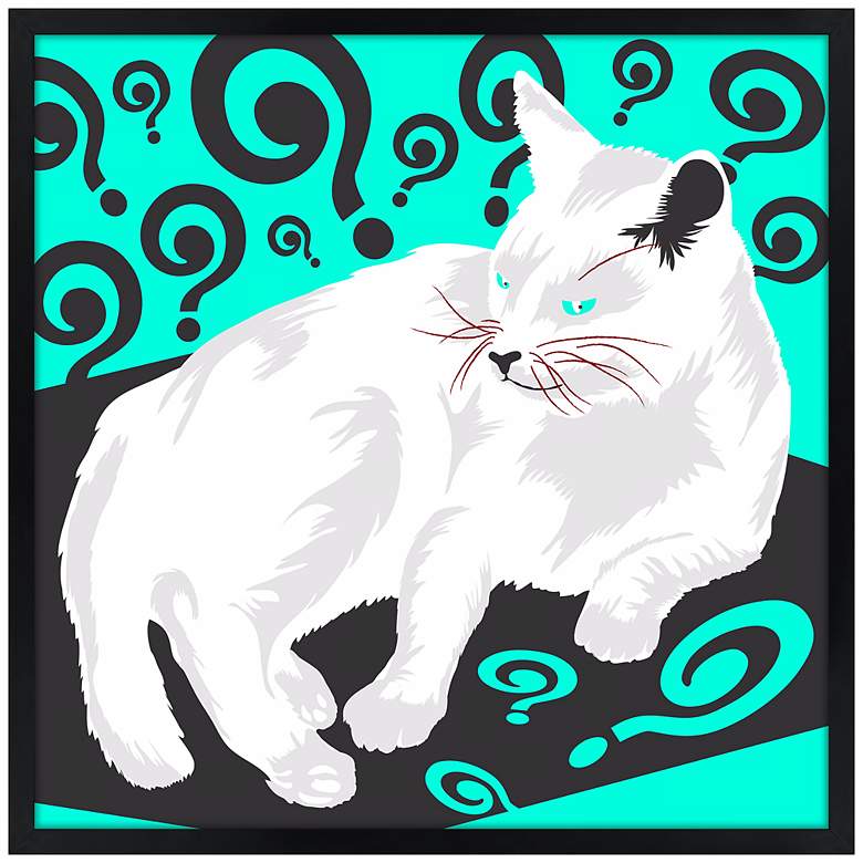 Image 1 Cat Nap II 21" Square Black Giclee Wall Art