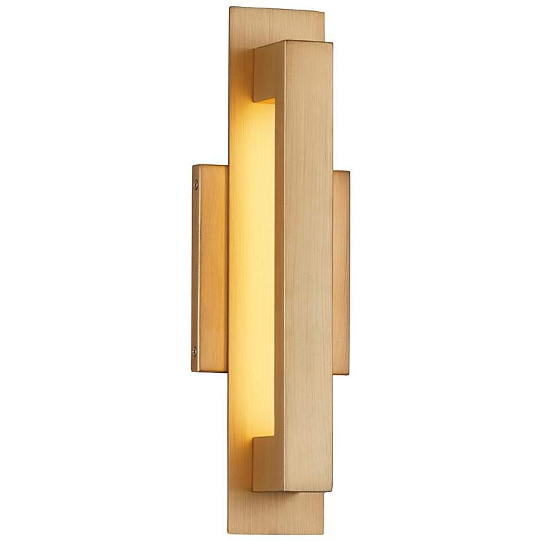 Image 1 Catalina 15 inch High Burnished Gold LED Outdoor Wall Light
