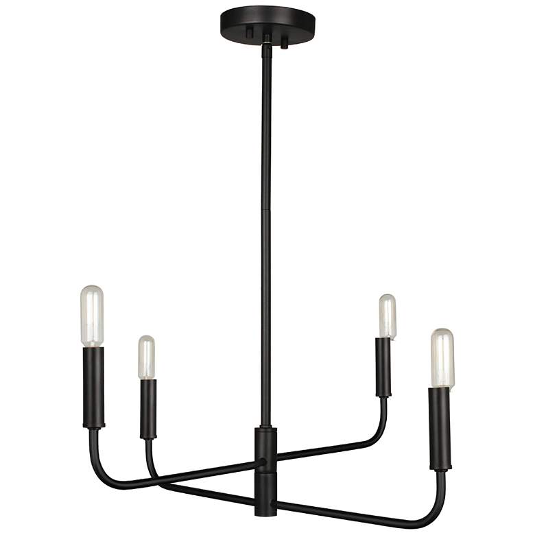 Image 1 Catalina 24" Wide 4 Light Matte Black Chandelier