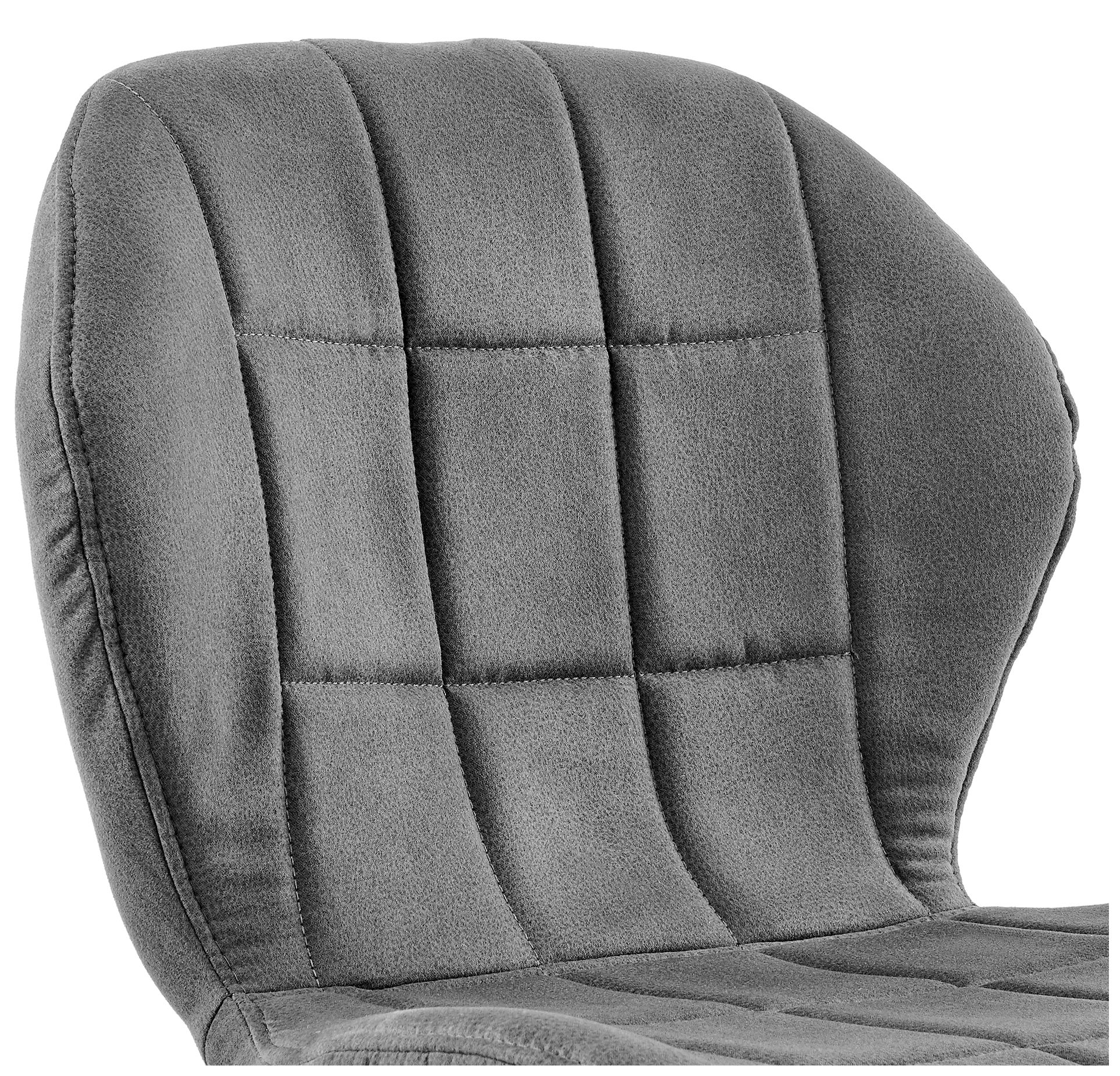 Image 7 Catalina 27 in. Barstool in Black Matte Powder Coating, Charcoal Fabric more views