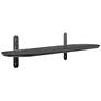 2_Catalina 35 1/2" Wide Matte Black Wood Floating Wall Shelf