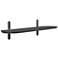 Catalina 35 1/2" Wide Matte Black Wood Floating Wall Shelf