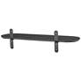 6_Catalina 35 1/2" Wide Matte Black Wood Floating Wall Shelf more views