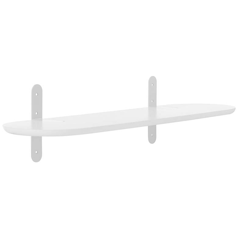 Image 2 Catalina 35 1/2" Wide Matte White Wood Floating Wall Shelf