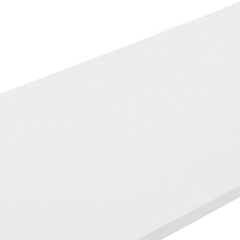 Image 4 Catalina 35 1/2" Wide Matte White Wood Floating Wall Shelf more views