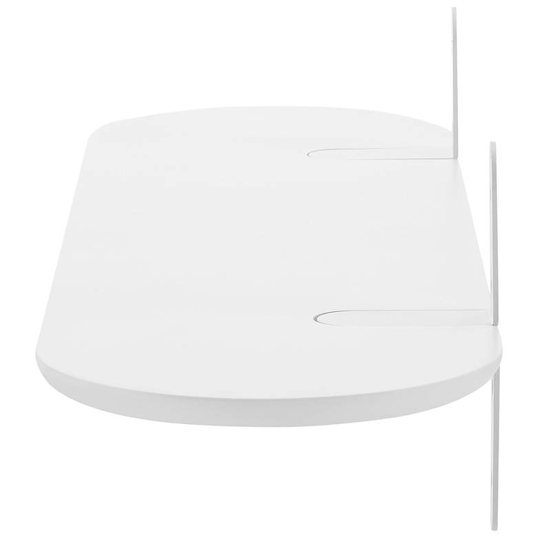 Image 5 Catalina 35 1/2" Wide Matte White Wood Floating Wall Shelf more views