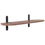 2_Catalina 35 1/2"W American Walnut Wood Floating Wall Shelf