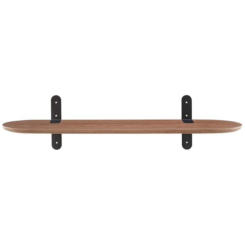 Image 7 Catalina 35 1/2"W American Walnut Wood Floating Wall Shelf more views