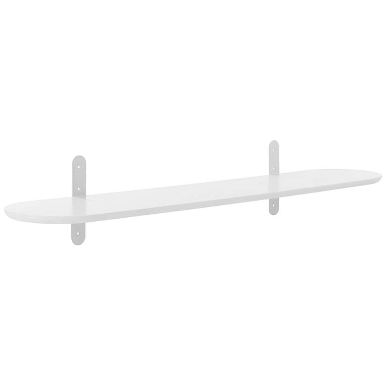 Image 2 Catalina 47 1/4" Wide Matte White Wood Floating Wall Shelf