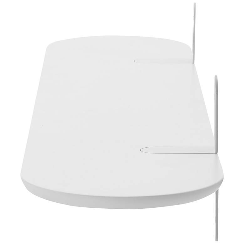 Image 5 Catalina 47 1/4" Wide Matte White Wood Floating Wall Shelf more views