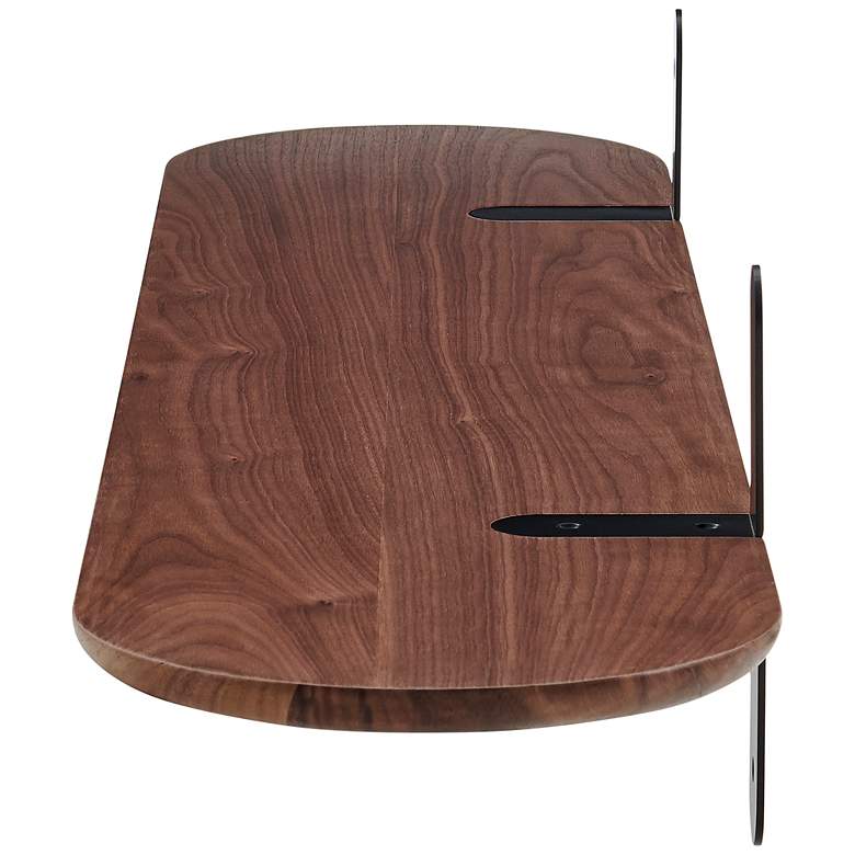 Image 5 Catalina 47 1/4"W American Walnut Wood Floating Wall Shelf more views