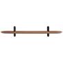 7_Catalina 47 1/4"W American Walnut Wood Floating Wall Shelf more views