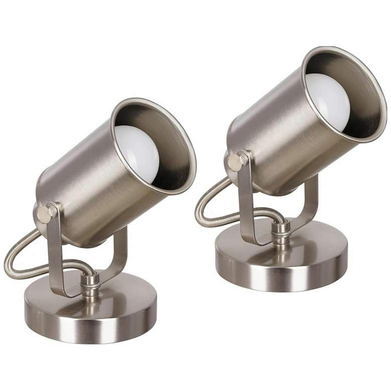 Image 1 Catalina 6" Wide Brushed Nickel Multipurpose Spotlight Set of 2