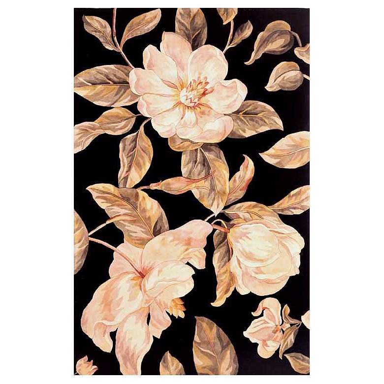 Image 1 Catalina Collection Black Magnolia 5&#39;x8&#39; Area Rug