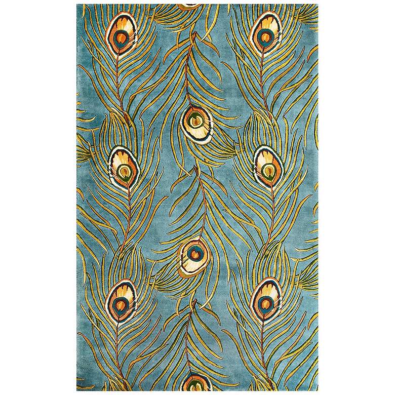 Image 1 Catalina Collection Blue Peacock 5&#39;x8&#39; Area Rug