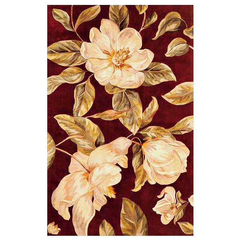 Image 1 Catalina Collection Red Magnolia 5'x8' Area Rug