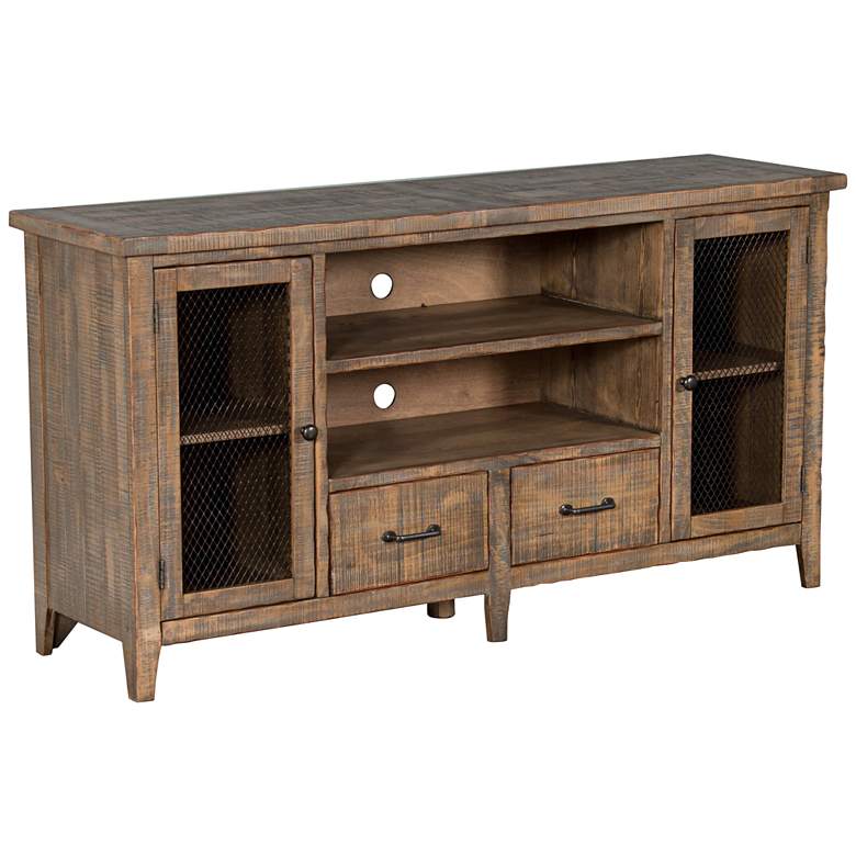 Image 1 Catalina Drift Wood 64 inch 2-Door TV Console