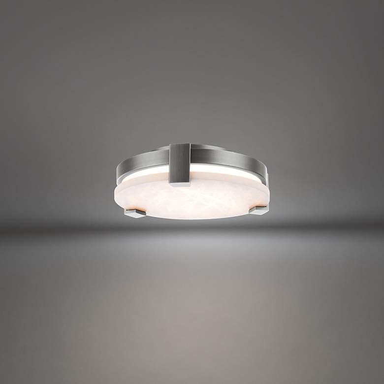 Image 1 Catalonia 10 3/4" Wide Antique Nickel LED Ceiling Light