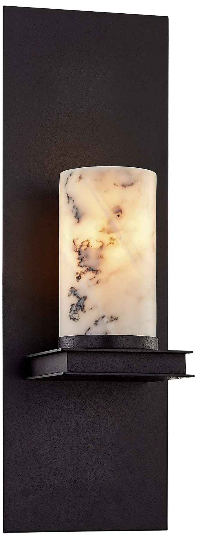 Catalonia 16 1/2" High Textured Black Wall Sconce