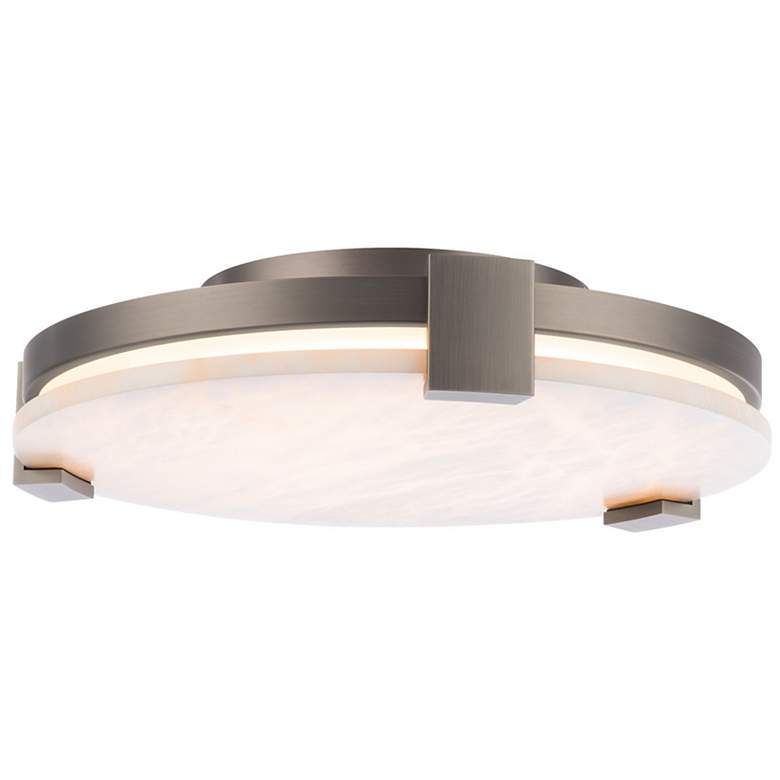 Image 2 Catalonia 3.88"H x 16.63"W 1-Light Flush Mount in Antique Nickel