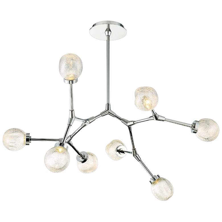 Image 1 Catalyst 28" Wide Polished Nickel 8-Light LED Chandelier