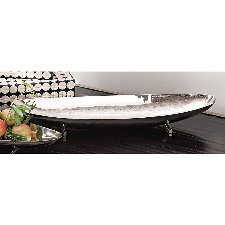 Image 1 Catamaran 30 inch Wide Polished Nickel Decorative Bowl