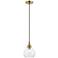 Catania 1 Light Antique Brass Mini Pendant