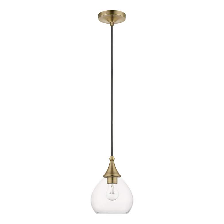 Image 3 Catania 1 Light Antique Brass Mini Pendant more views