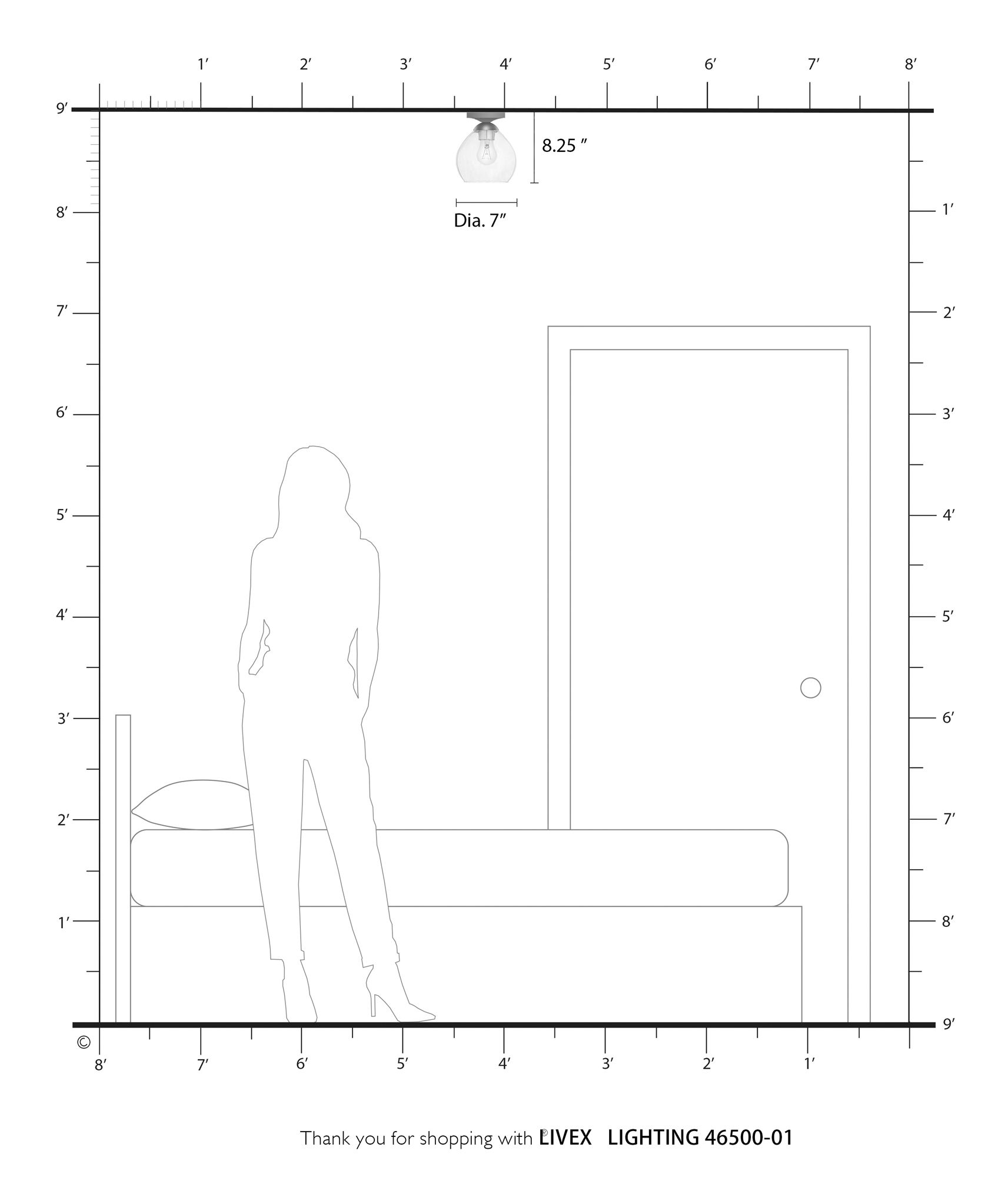 Catania 1 Light Antique Brass Semi-Flush