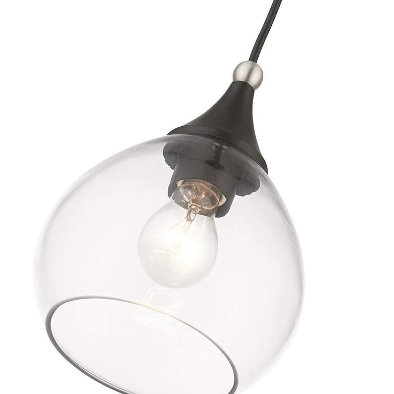 Image 5 Catania 1 Light Black with Brushed Nickel Accents Mini Pendant more views