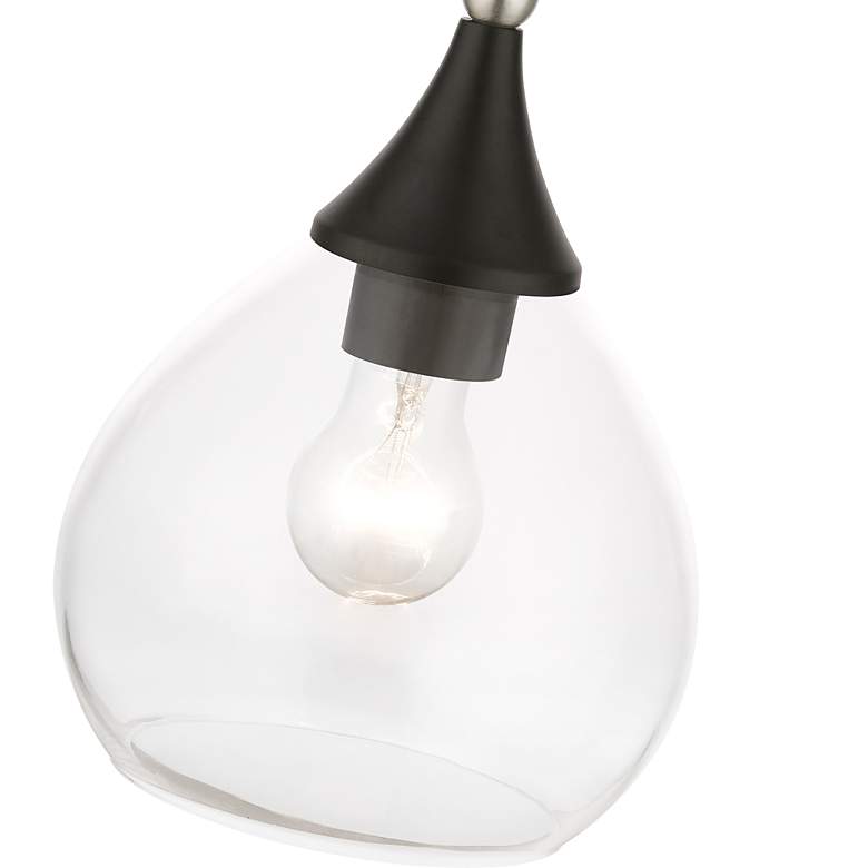 Image 6 Catania 1 Light Black with Brushed Nickel Accents Mini Pendant more views
