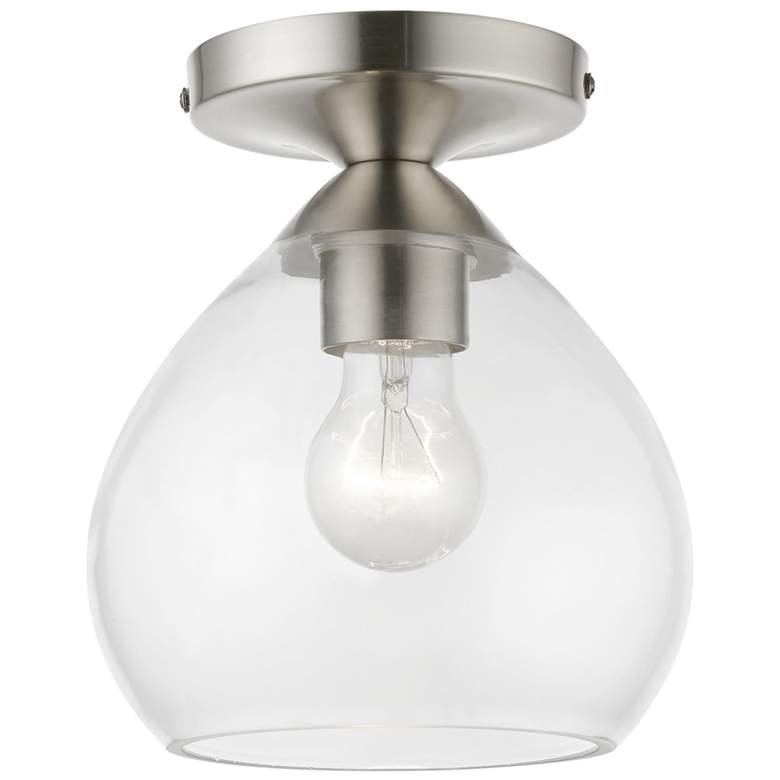 Image 1 Catania 1 Light Brushed Nickel Semi-Flush