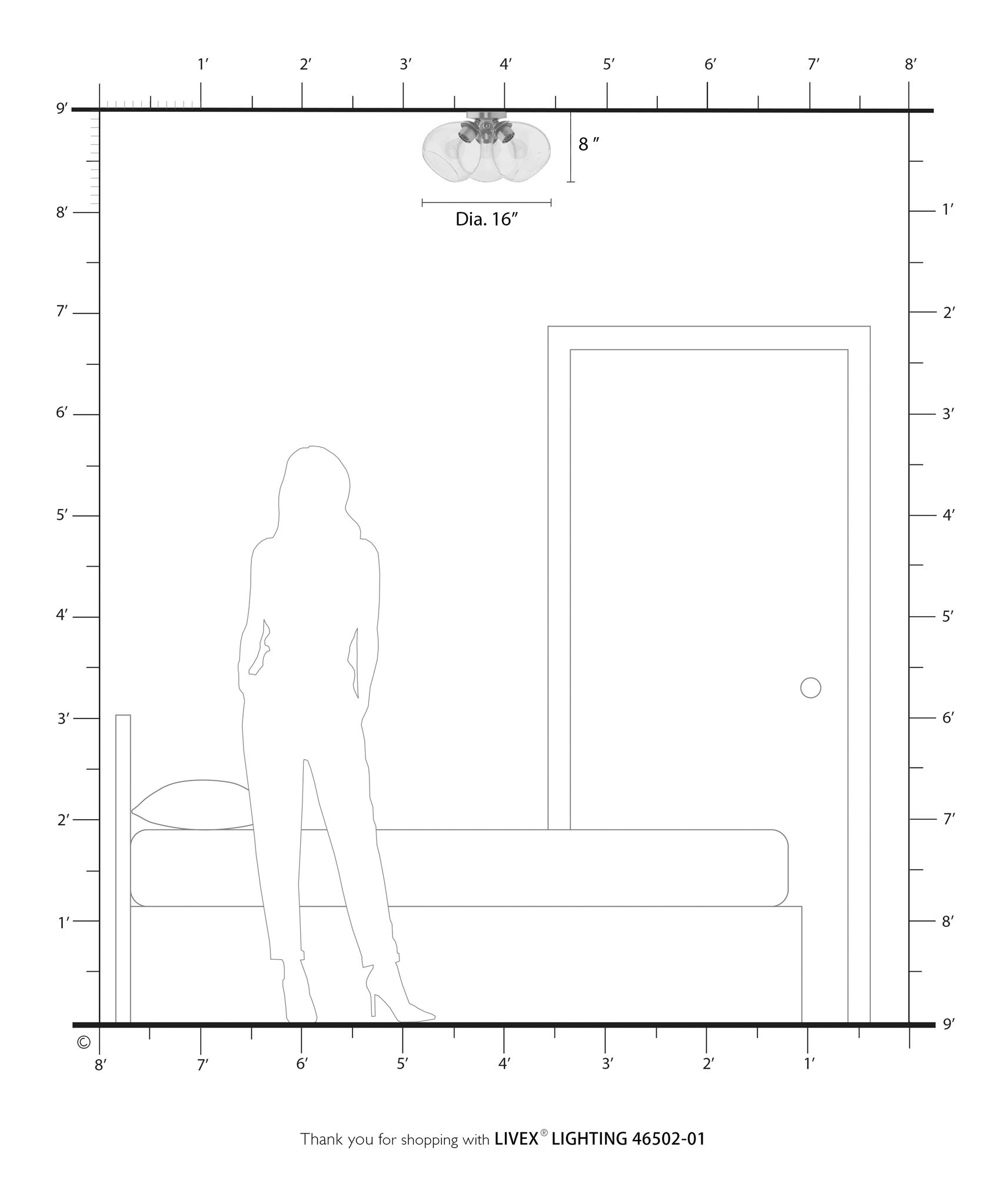 Catania 16" Wide Antique Brass 3-Light Ceiling Light in scene