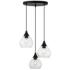 Catania 3 Light Black with Brushed Nickel Accents Multi Pendant