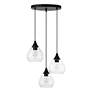 3_Catania 3 Light Black with Brushed Nickel Accents Multi Pendant more views