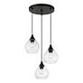 5_Catania 3 Light Black with Brushed Nickel Accents Multi Pendant more views