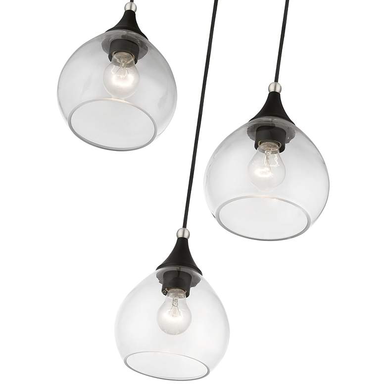 Image 6 Catania 3 Light Black with Brushed Nickel Accents Multi Pendant more views